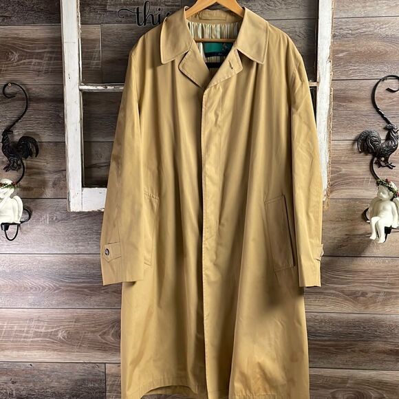 Glen Eagle Trenchcoat Vintage American Traveler , Size 48L, Tan - Picture 1 of 13